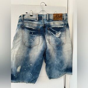 Akoo Faded Blue Jean Shorts